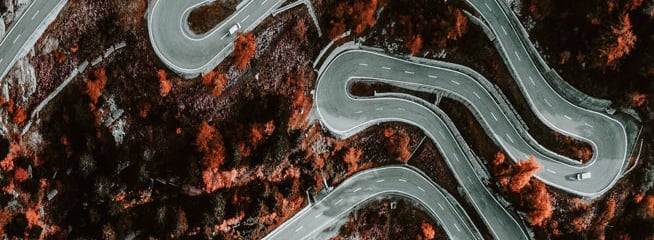 A road view from above